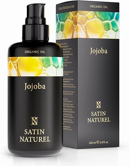 Aceite de jojoba orgánico Satin Naturel para sellar la hidratación del cabello rizado