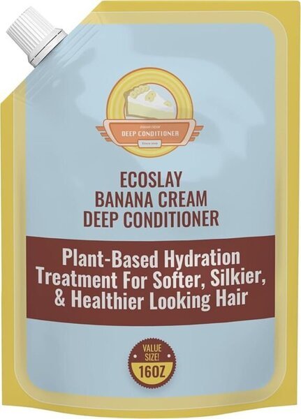 Mascarilla hidratante Ecoslay Banana Cream para cabello rizado con porosidad baja