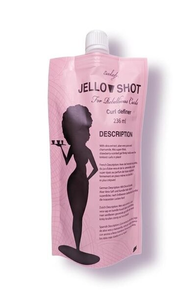 Gel definidor natural Ecoslay Jello Shot con alta fijación sin residuos para cabello rizado