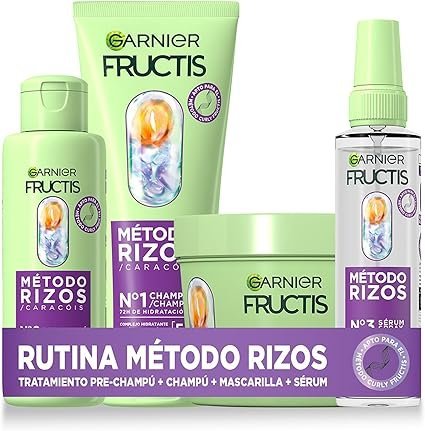 rutina completa fructis metodo curly de garnier low cost