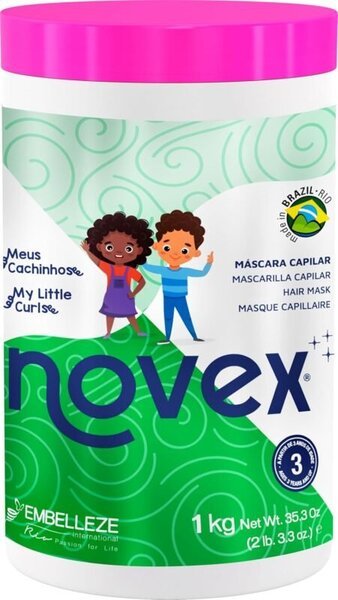 mascarilla hidratante novex para niños con cabello rizado