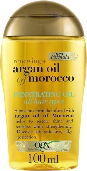 aceite de argán de la marca ogx apto en el método curly