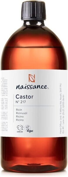 Aceite de ricino puro Naissance prensado en frío, fortalece el cabello y estimula su crecimiento, compatible con el Método Curly