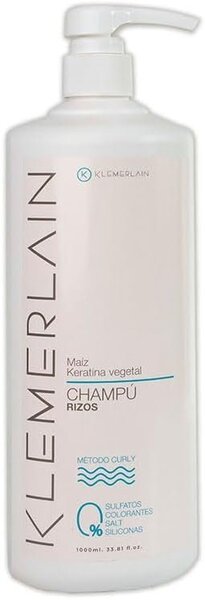 Champú vegano con aloe vera sin sulfatos ni siliconas, apto para el método Curly, ideal para rizos de textura media