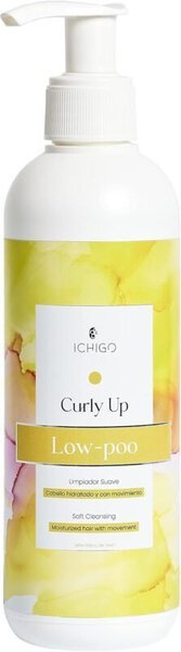Ichigo Curly Up champú low poo sin sulfatos ni siliconas, limpieza ligera ideal para ondas naturales, método Curly compatible