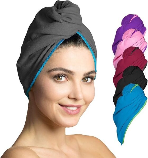 Toalla de microfibra Fit-Flip tipo turbante para secar sin frizz