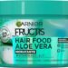 mascarilla Garnier Hair Food Aloe Vera hidratante ligera apta para el método Curly para cabello rizado u ondulado