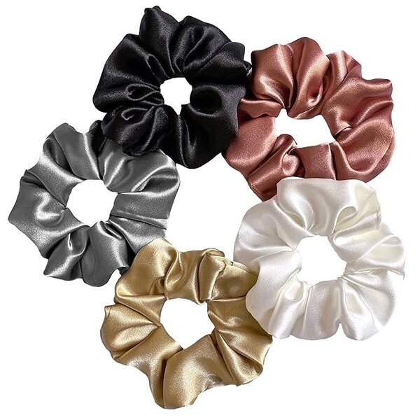 Scrunchies de satén SILVR BEAR para proteger rizos sin fricción