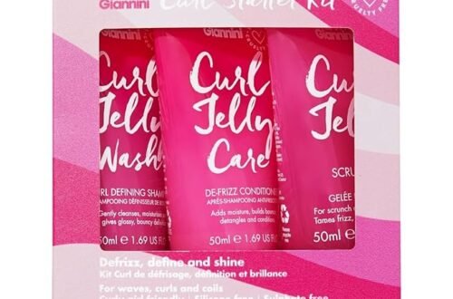 Umberto Giannini Curl Jelly Starter Kit, pack de tres envases pequeños apto para el método Curly, ideal para rizos definidos y brillantes.