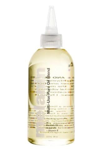 mezcla de aceites puros Melanin Haircare para sellado capilar sin siliconas ni aceites minerales