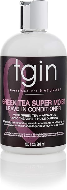 TGIN Green Tea Leave-In ideal para rizos tipo 3 y 4 en una rutina Curly, hidrata sin apelmazar y facilita el desenredado