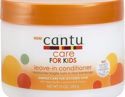 Cantu Kids Leave In Conditioner para desenredar rizos en niños sin tirones, fórmula hidratante apta para el método Curly.