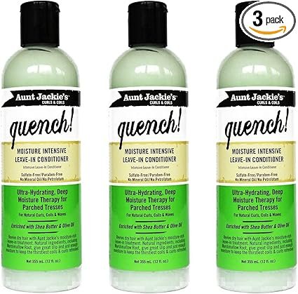 Aunt Jackie's Quench Moisture leave-in hidratante para rizos secos método curly